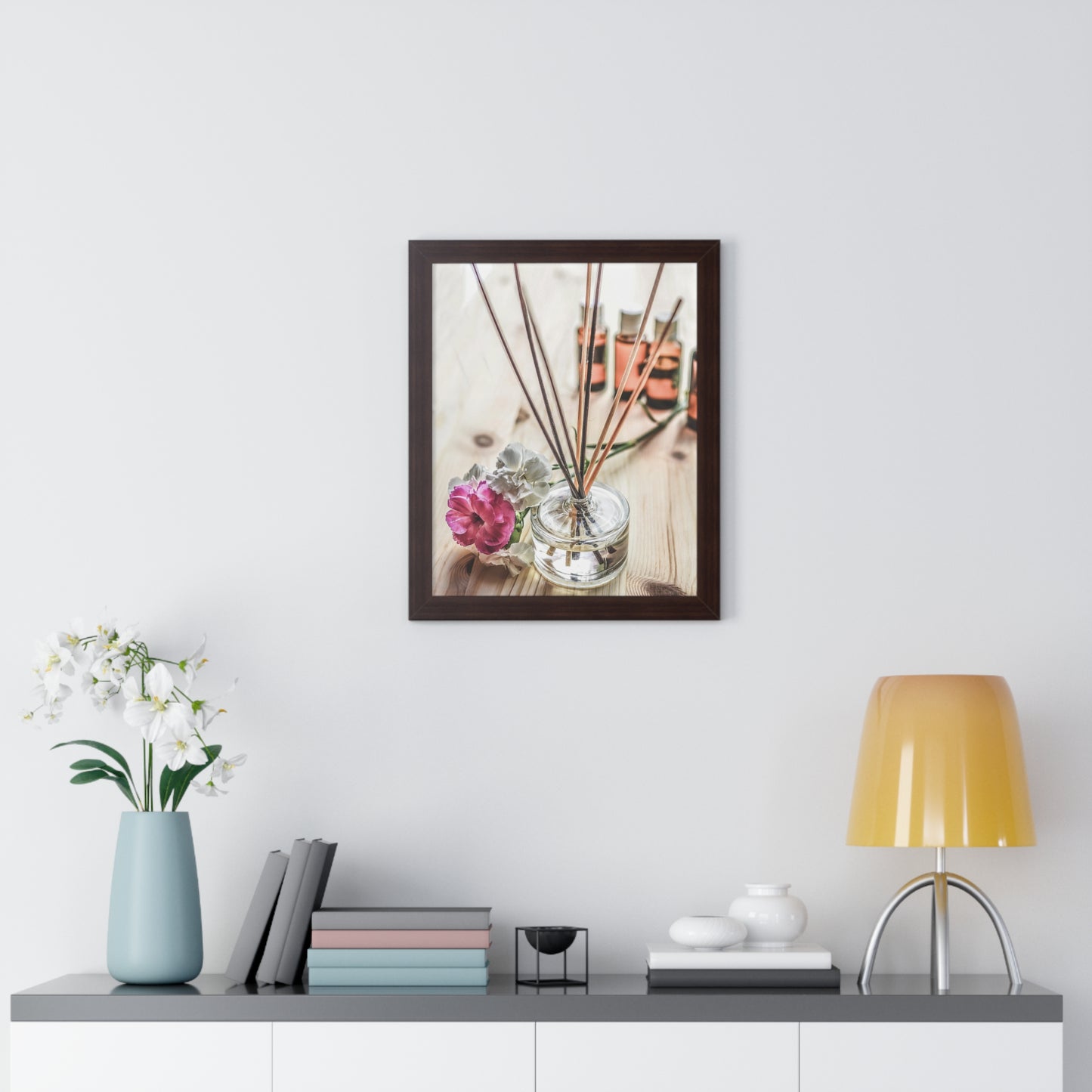 Diffuser+ Rose Wall Art Framed Vertical Poster