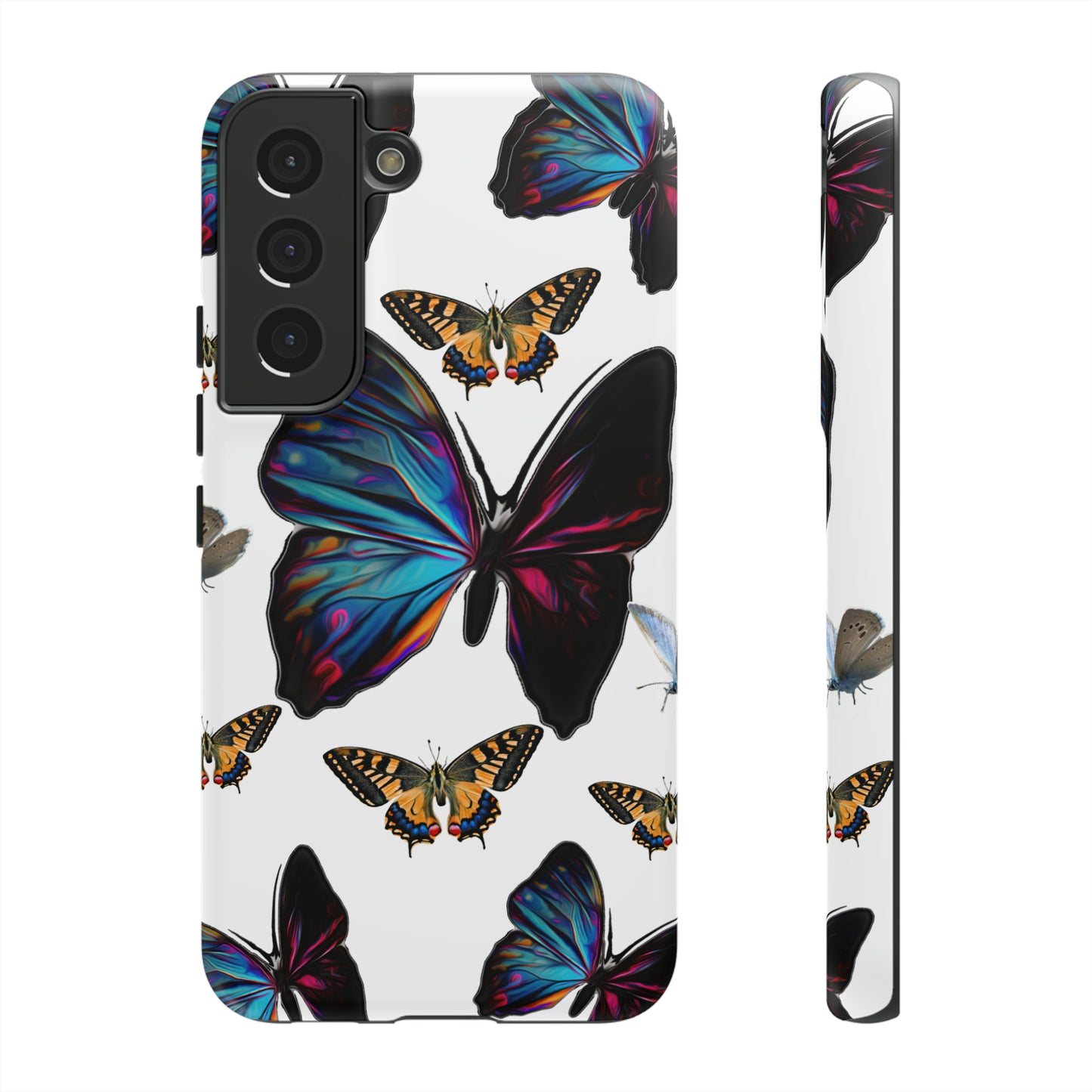 Beautiful Butterfly Phone Case/White Background, Samsung Galaxy, iPhone 15, 14, 13 pro max case, iPhone Tough Phone Case, Popular Phone Cover, Everyday Phone Cases, Tough Case