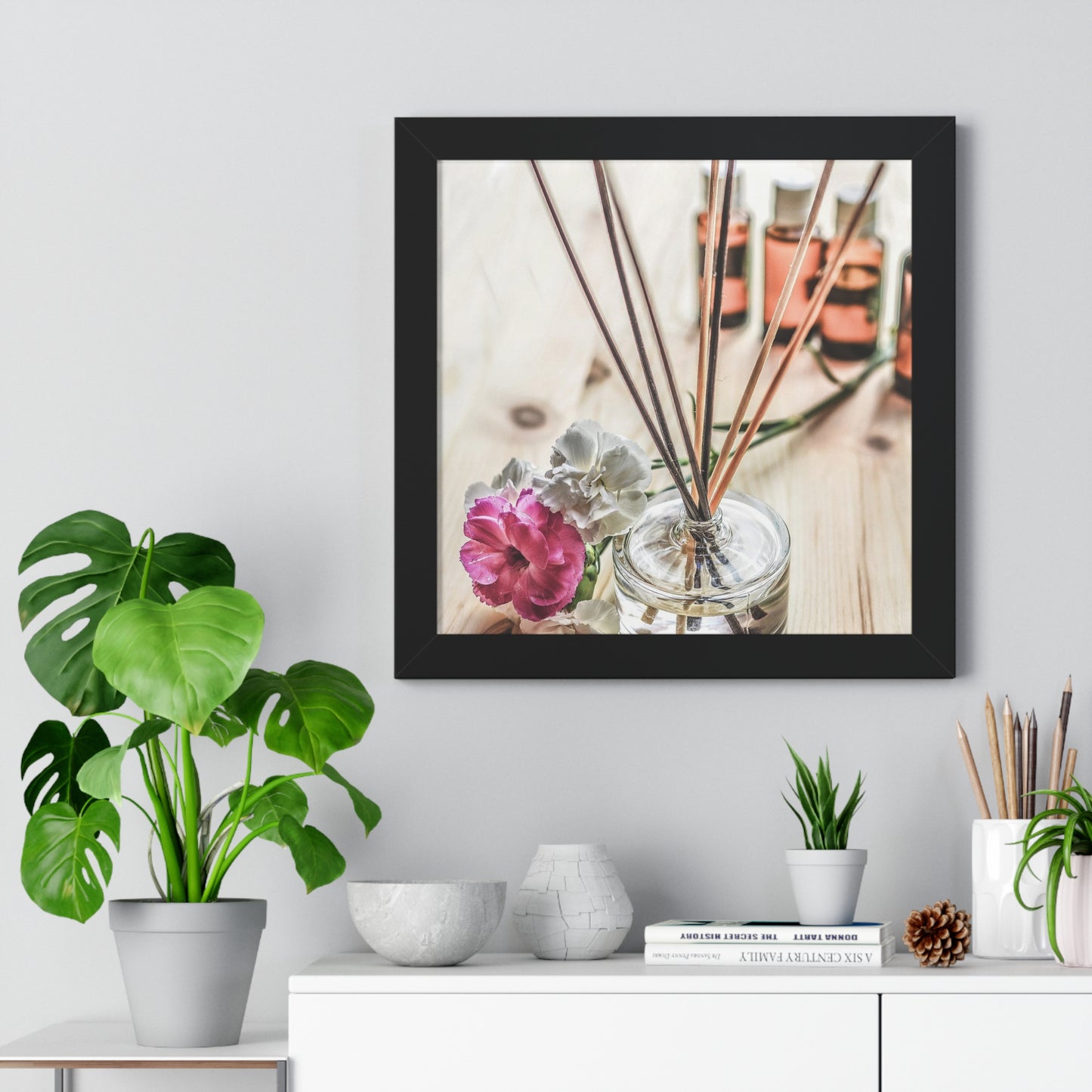 Diffuser+ Rose Wall Art Framed Vertical Poster