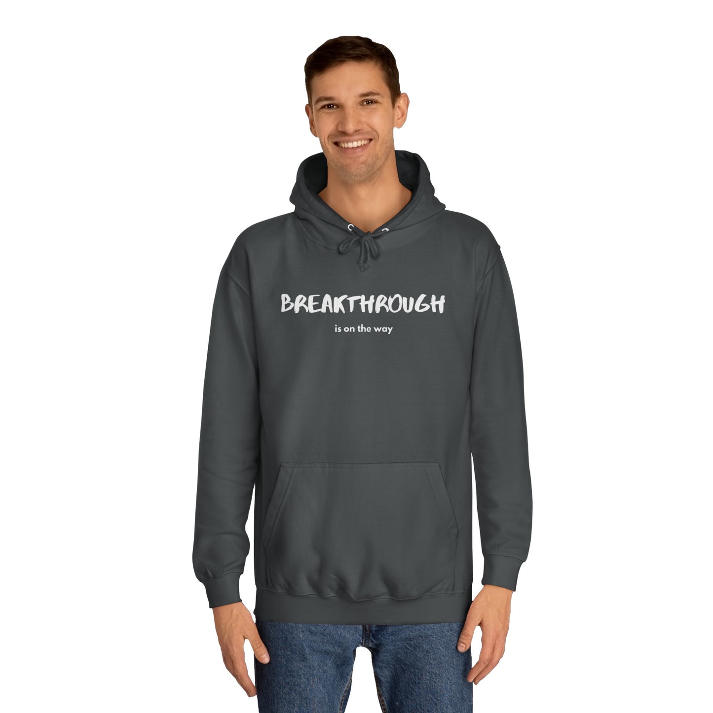 Breakthrough Unisex College Hoodie, Bible, Church, Inspirational, Commitment Hoodie