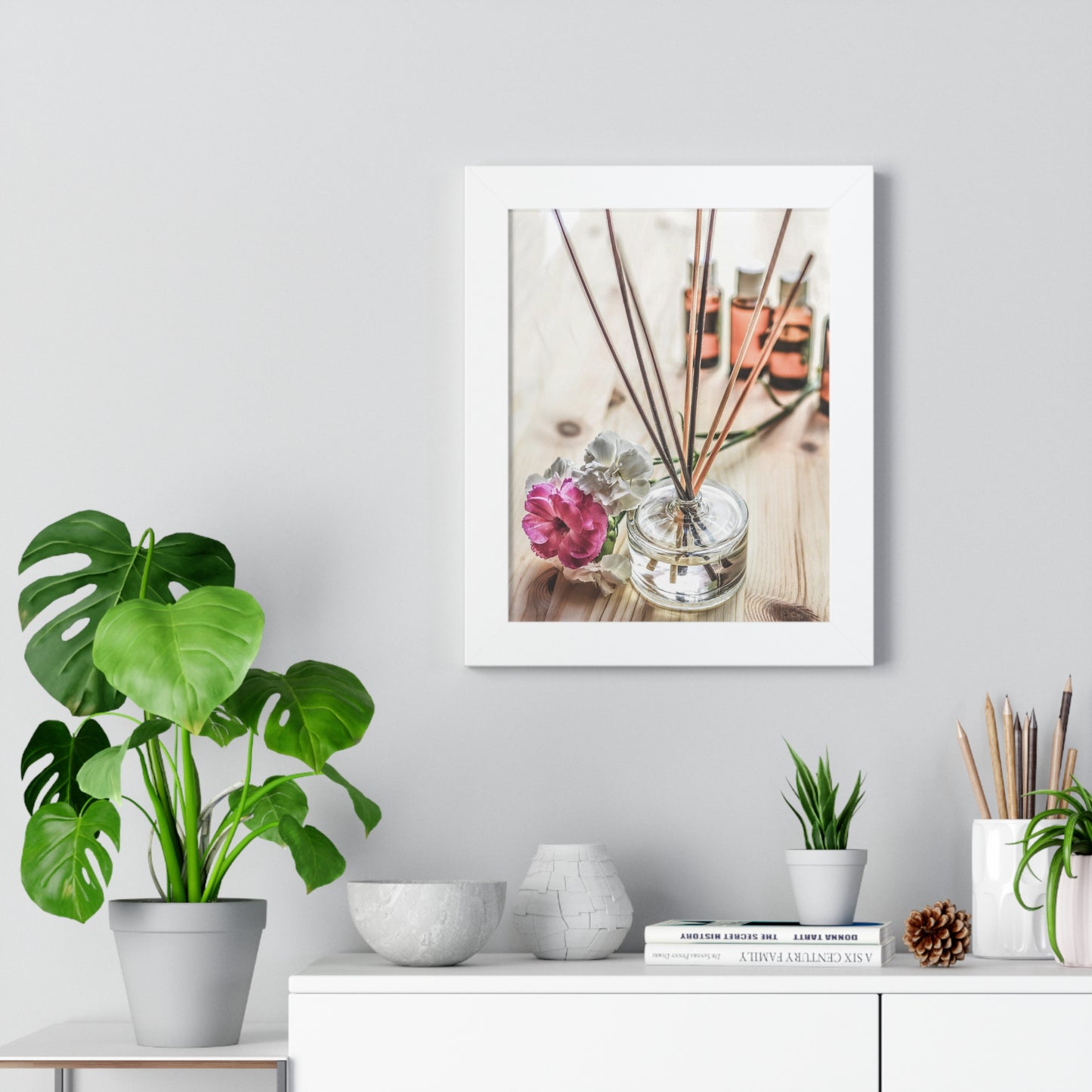 Diffuser+ Rose Wall Art Framed Vertical Poster