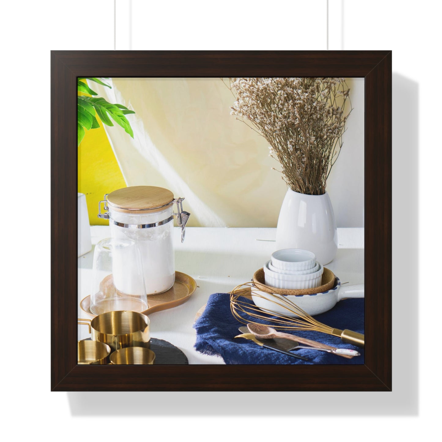 Modern Kitchen Setting Framed Vertical Poster