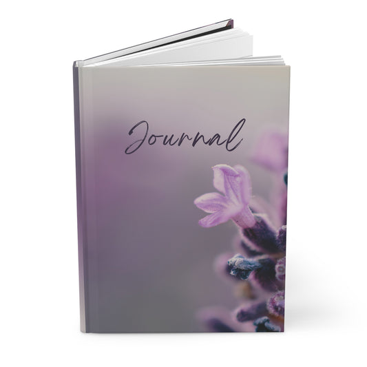 Purple Floral Hardcover Journal Matte