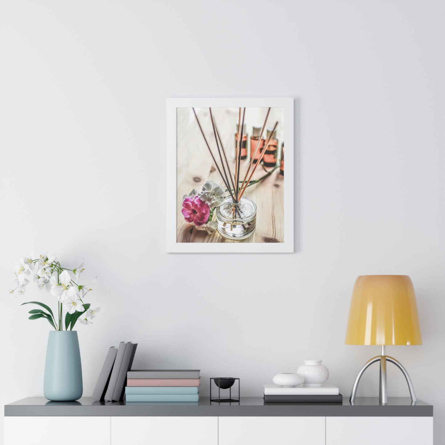 Diffuser+ Rose Wall Art Framed Vertical Poster