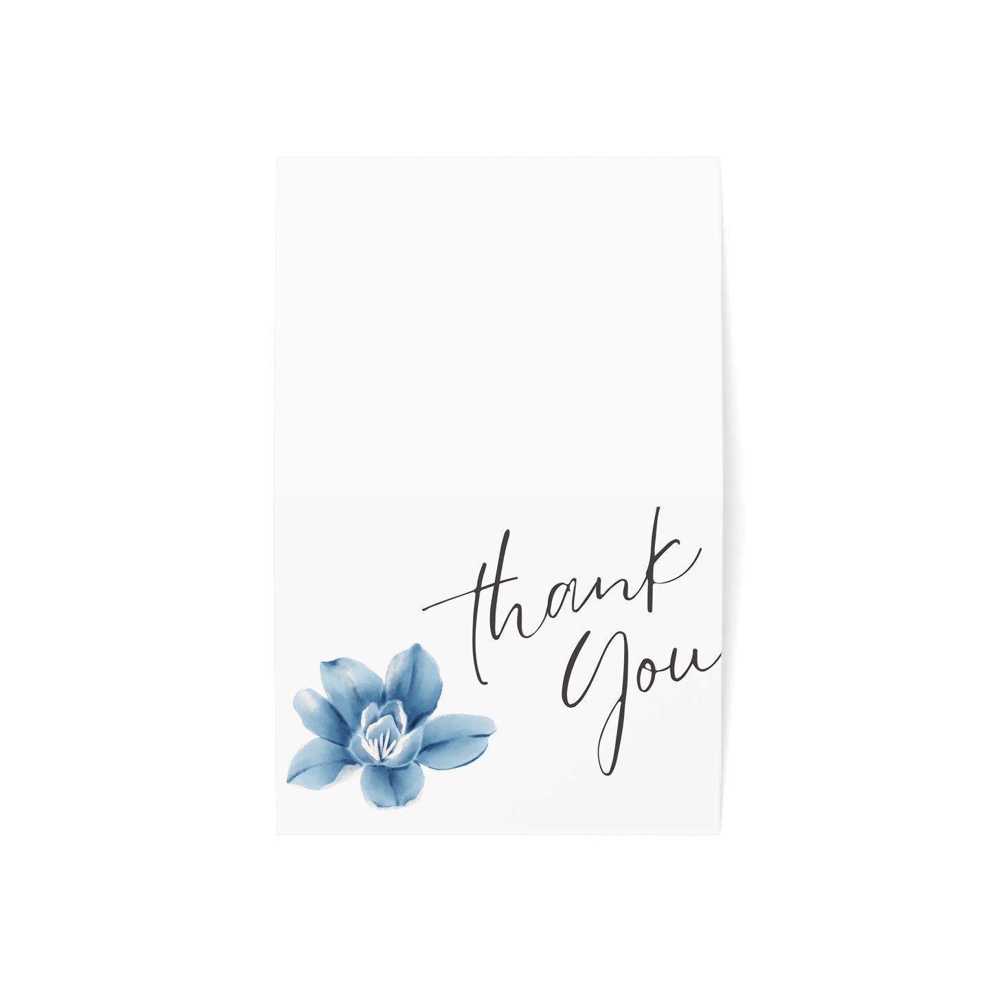 Blue Floral Thank You Greeting Cards (1, 10, 30, and pcs) Paper Products
