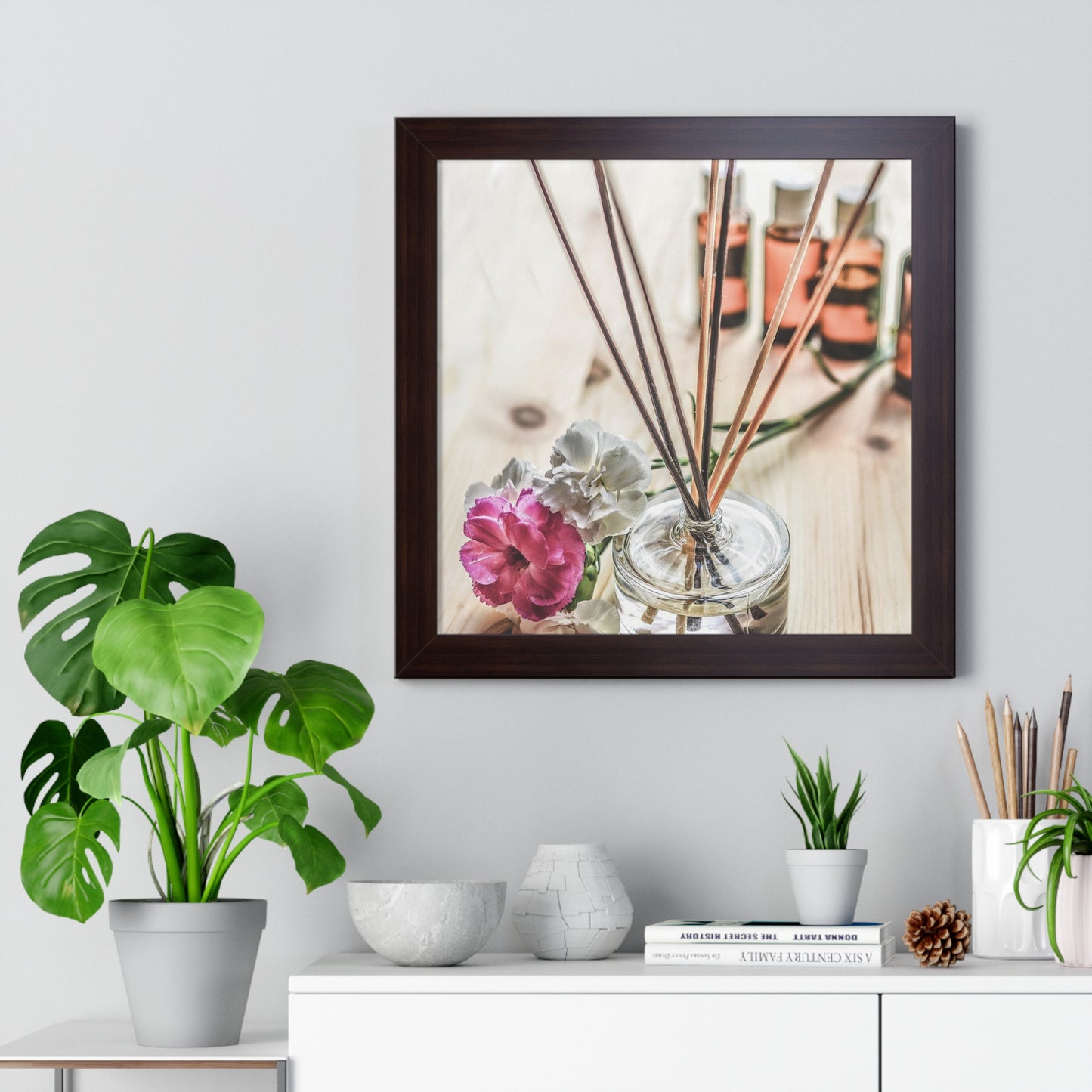 Diffuser+ Rose Wall Art Framed Vertical Poster