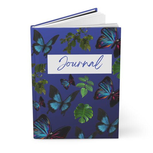 Blue Butterflies Hardcover Journal Matte